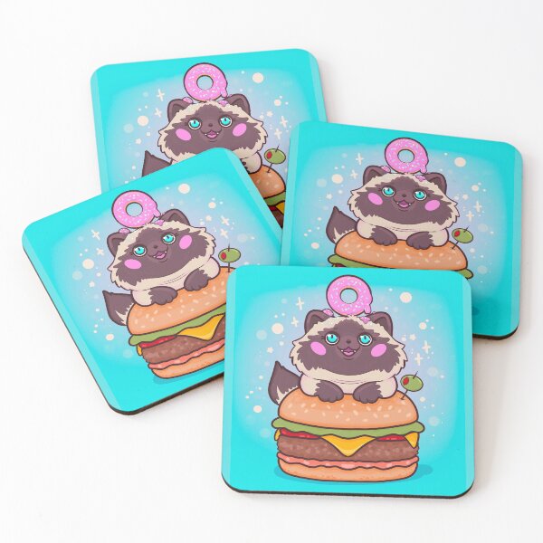 Item preview, Munchie Time with Cats designed and sold by CherryPinkArt.