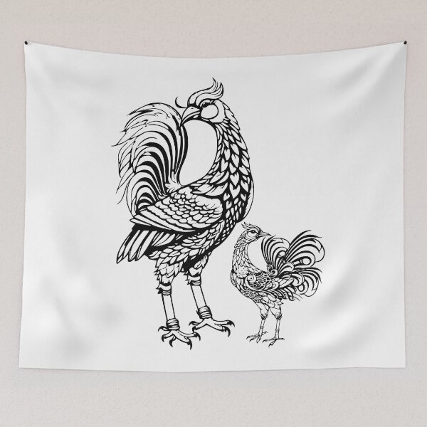 Item preview, Line Thai No.3 birds thai style traditional Drawing Tattoo design Thai pattern  art designed and sold by Bspaces.