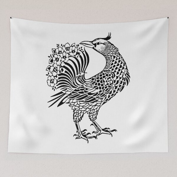 Item preview,  Line Thai No.4 birds thai style traditional Drawing Tattoo design Thai pattern  art designed and sold by Bspaces.