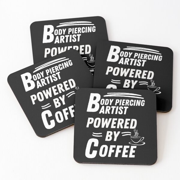 Item preview, Body piercing artist powered by coffee designed and sold by annoying-shirts.