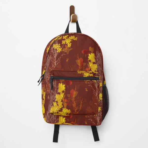 Item preview, Autumnal Wattle Glory - Warm Goldenrod and Russet Floral Pattern designed and sold by Jay Dee Dearness.