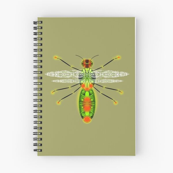 Item preview, Insect Flying science fiction - version3 glowing green orange black designed and sold by M-Lorentsson.