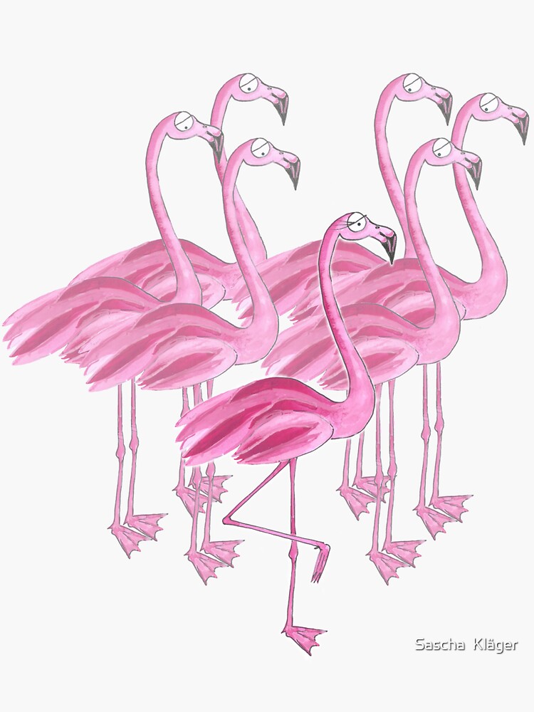 Thumbnail 3 of 3, Sticker, flamingo designed and sold by IsabellaSchaf.