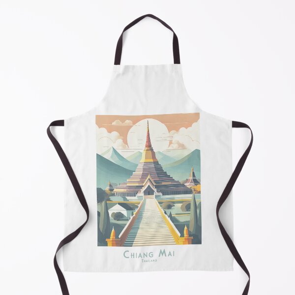 Item preview, Vintage Chiang Mai travel poster – Minimalist retro design for globetrotters designed and sold by pod24.