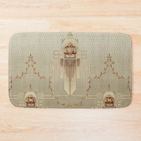 Item preview, Art Nouveau Geometric Cartouches Linear Flower Motif designed and sold by WheresMyMojo.