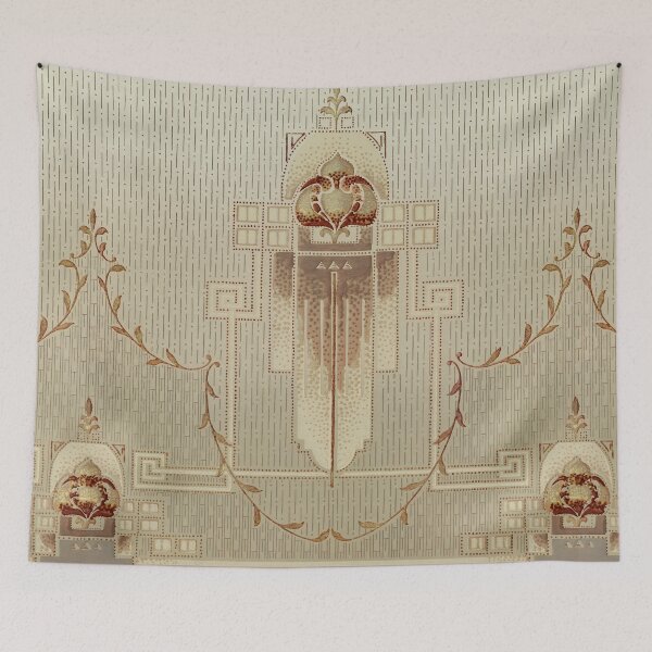 Item preview, Art Nouveau Geometric Cartouches Linear Flower Motif designed and sold by WheresMyMojo.