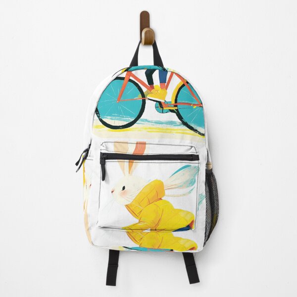 Item preview, Rabbit riding bicycle in yellow sweater designed and sold by RoadMail.