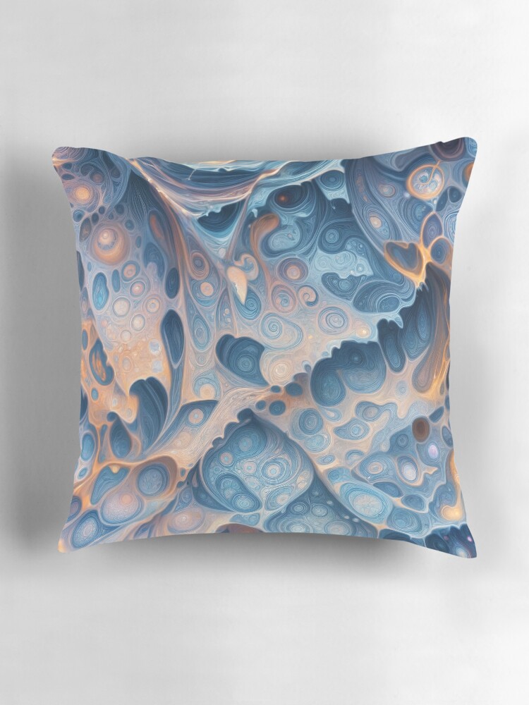 Aperçu 3 sur 4. Coussin avec l'œuvre Smoked liquid 42 créée et vendue par oduchossoir.