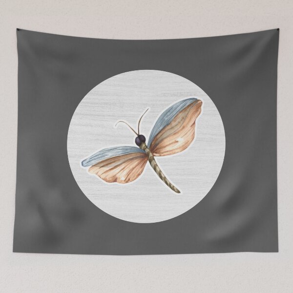 Item preview, Dragon fly Watercolor Drawing designed and sold by LivingColorful.