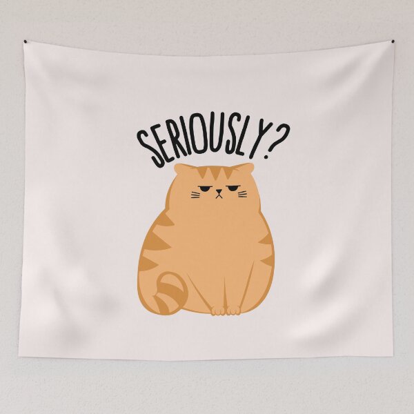 Item preview, Seriously? - Judgy Cynical Cat designed and sold by Neadoodles.