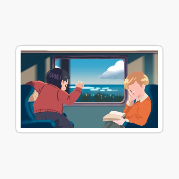 Train Journey Seaside Summer Vibes - Gay Art Sticker