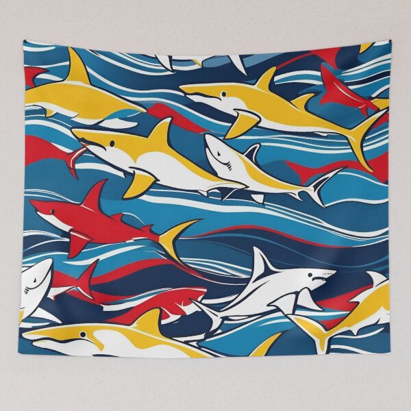 Item preview, Colourful Crazy Sharks designed and sold by pUNKnown.