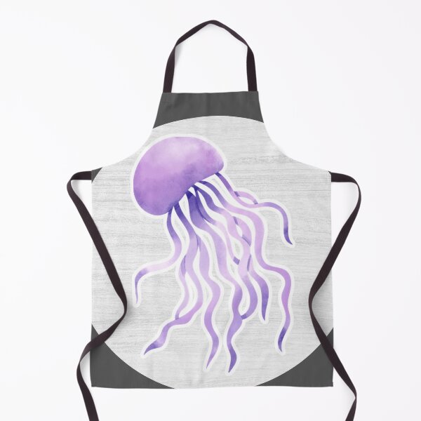 Item preview, Purple Jellyfish Watercolor Drawing designed and sold by LivingColorful.