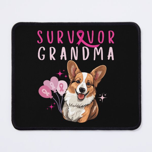 Item preview, Cancer Survivor Grandma Corgi Lover Pink Ribbon Balloons designed and sold by BunBuntheDog-.