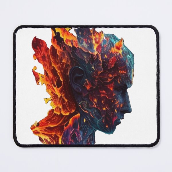 Item preview, A head in flames designed and sold by Majorprint.