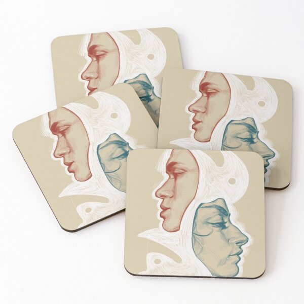 Item preview, Contemplative Dual Profile Sketch	 designed and sold by KylegUptay.