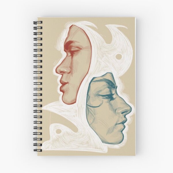 Item preview, Bosquejo contemplativo de doble perfil designed and sold by KylegUptay.