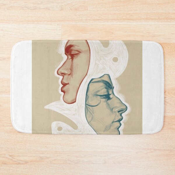 Item preview, Contemplative Dual Profile Sketch	 designed and sold by KylegUptay.