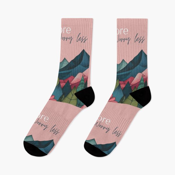 Item preview, Hike more worry less on dusty rose designed and sold by coloursforkids.