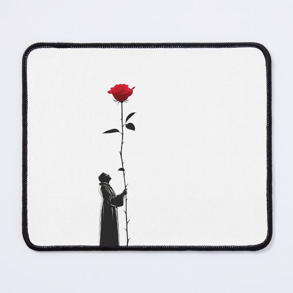 Item preview, Solemn Figure Holding a Red Rose designed and sold by palmyst.