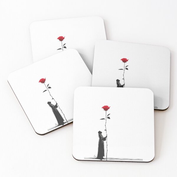 Item preview, Solemn Figure Holding a Red Rose designed and sold by palmyst.