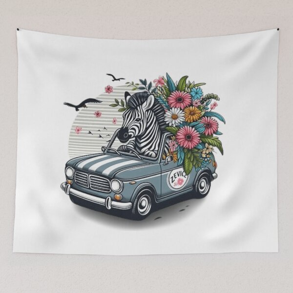 Item preview, Cute zebra in a car designed and sold by Culmika.