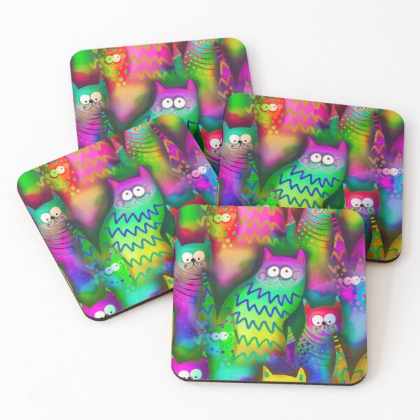 Item preview, colored cats designed and sold by Frodzik.