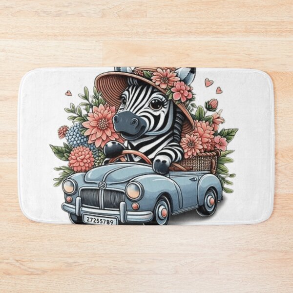 Item preview, Cute zebra in a car designed and sold by Culmika.