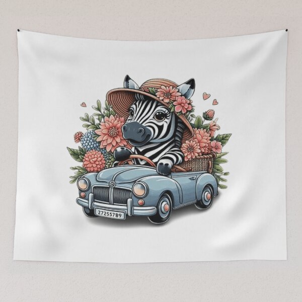 Item preview, Cute zebra in a car designed and sold by Culmika.