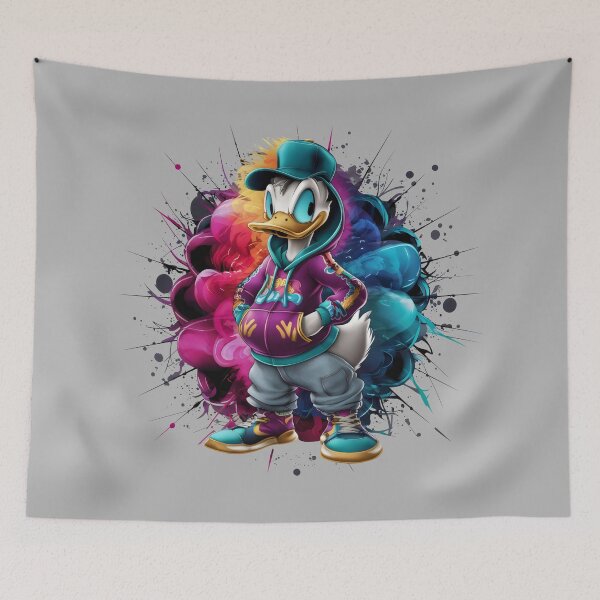 Item preview, striking ink painting featuring an anthropomorphic Donald duck designed and sold by Firas Aljazzar.