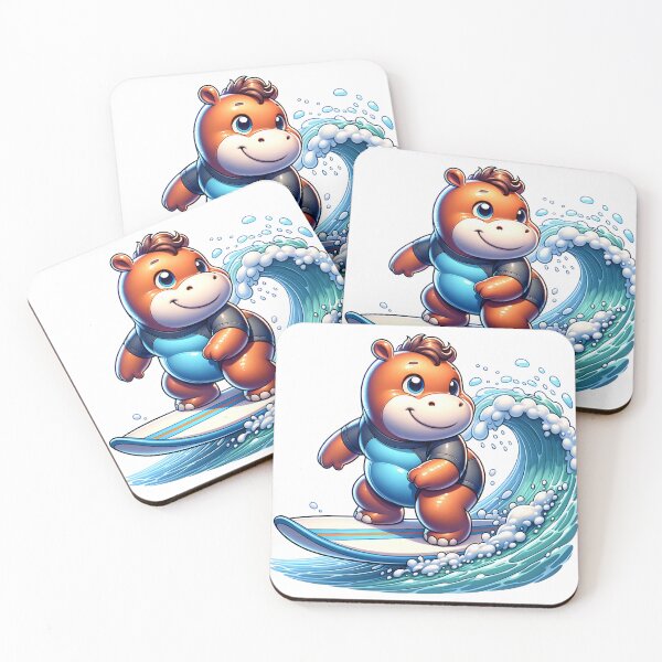 Item preview, Surfing Hippos: Riding the Waves with Style designed and sold by 0penvimark.