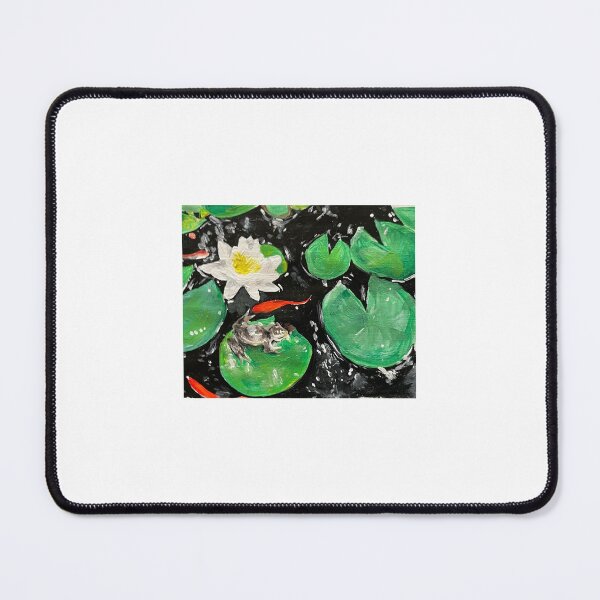 Item preview, Froggy and koi on lily pad  designed and sold by Unlockeverydoor.