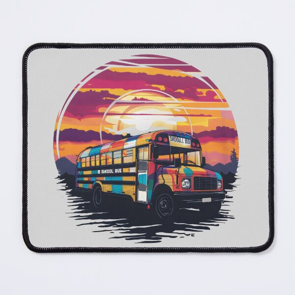 Item preview, skoolie with a sunset backdrop isolated designed and sold by Firas Aljazzar.