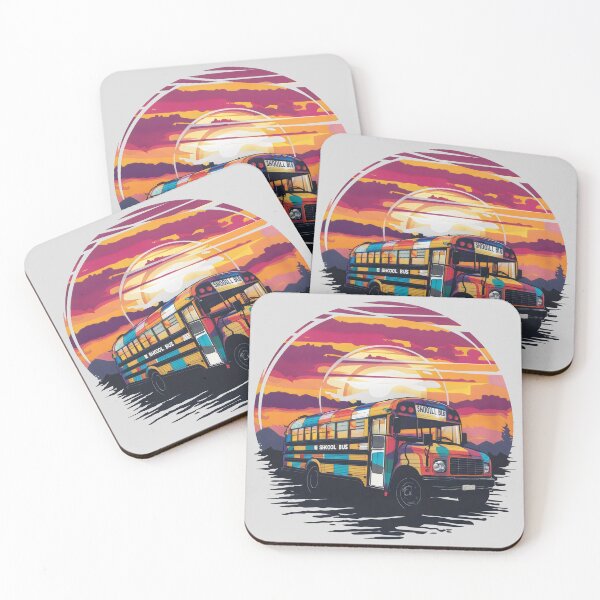 Item preview, skoolie with a sunset backdrop isolated  designed and sold by Firas Aljazzar.