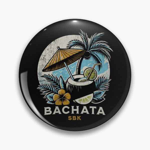 Item preview, Bachata Summer Pool Party Retro Vintage Style Tropical Beach Cocktail | Bachata Kizomba Salsa designed and sold by SimpleCosyLifee.