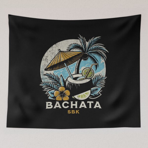 Artikelvorschau, Bachata Sommer-Poolparty Retro Vintage-Stil Tropischer Strandcocktail | Bachata Kizomba Salsa entworfen und verkauft von SimpleCosyLifee.