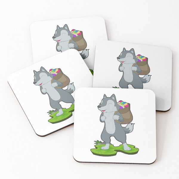 Aperçu de l'œuvre Wolf Easter Easter eggs Backpack créée et vendue par Snabdesign84.