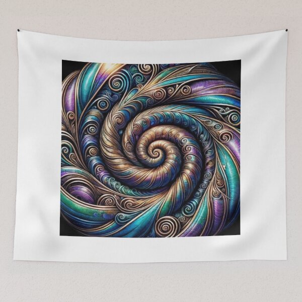 Item preview, Metallic Fractal Swirl designed and sold by Gina Mahara.