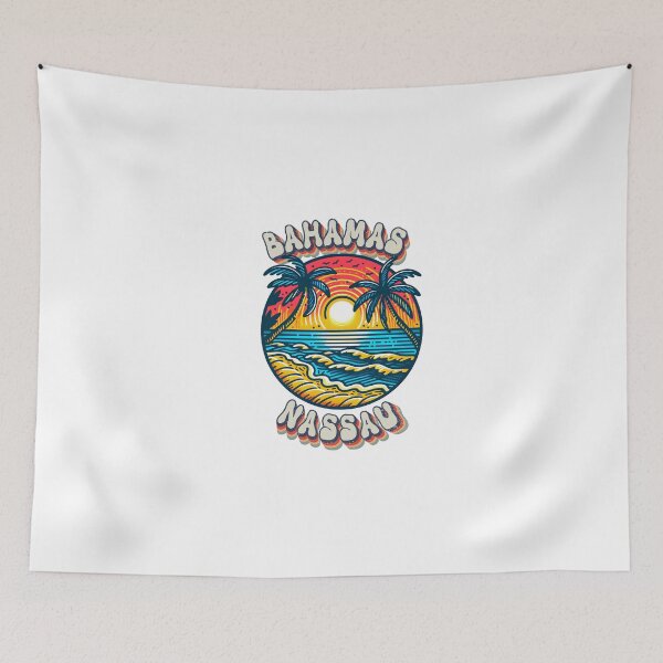 Item preview, Bahamas Nassau Beach Drawing art, for bahamas lover designed and sold by Kondi-Art.
