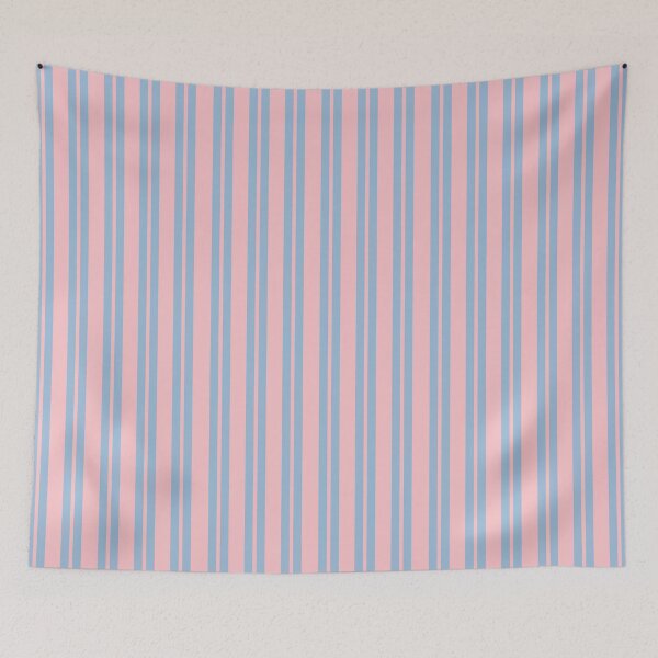Item preview, Baby Blue and Pastel Pink Classic Double Stripe Vertical Pattern designed and sold by kierkegaard.