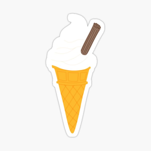 Ice cream and lolly scatter on bright blue, cute summer pattern by Cecca Designs Sticker