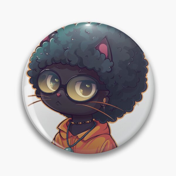 Item preview, Funky cat with afro  designed and sold by FlawlessDraft.