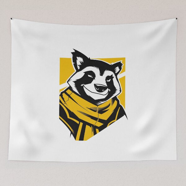Item preview, Smiling Badger with a Scarf - Fantasy designed and sold by Fenay Designs.