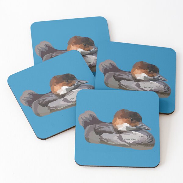 Item preview, S is for Smew,Smew Illustration – Elegant Winter Duck Wildlife Art designed and sold by PrettylittlepastelUk.
