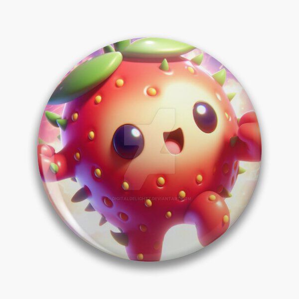 Item preview, strawberry kids art happy dancing designed and sold by PopUpArtXShop.