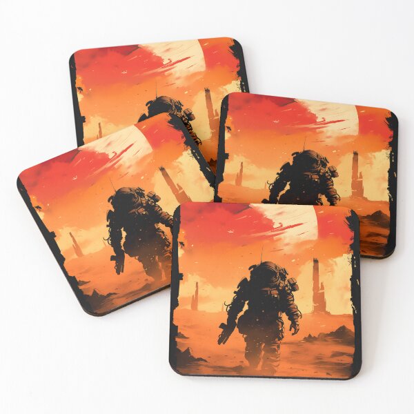Item preview, Marine Trekking on Mars - Scifi designed and sold by Fenay Designs.