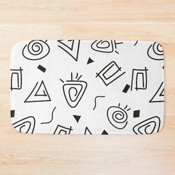 Item preview, Abstract  black and white figures, pattern, textile decor, t- shirt, sticker designed and sold by NatalkaP.