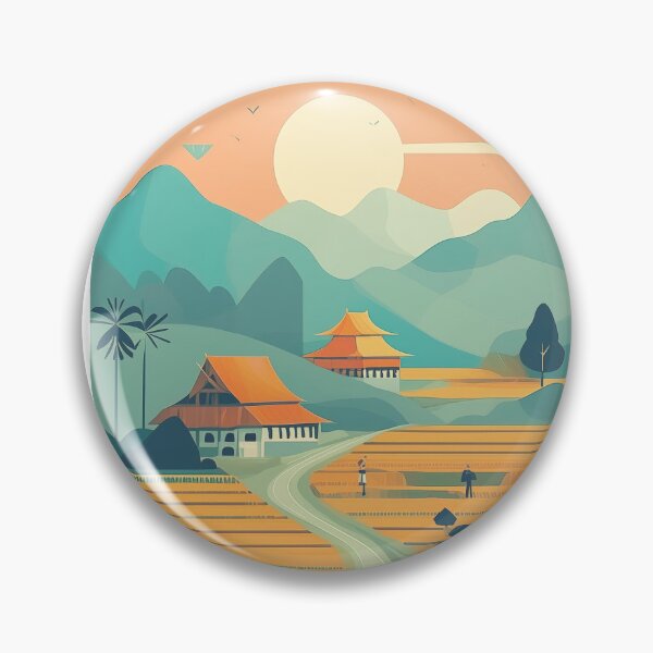 Item preview, Abstract vintage travel poster of Chiang Mai Thailand – Minimalist retro travel art designed and sold by pod24.