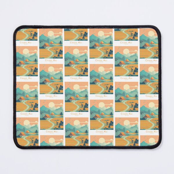 Item preview, Abstract vintage travel poster of Chiang Mai Thailand – Minimalist retro travel art designed and sold by pod24.