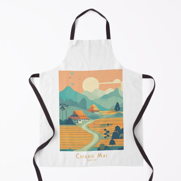 Item preview, Abstract vintage travel poster of Chiang Mai Thailand – Minimalist retro travel art designed and sold by pod24.